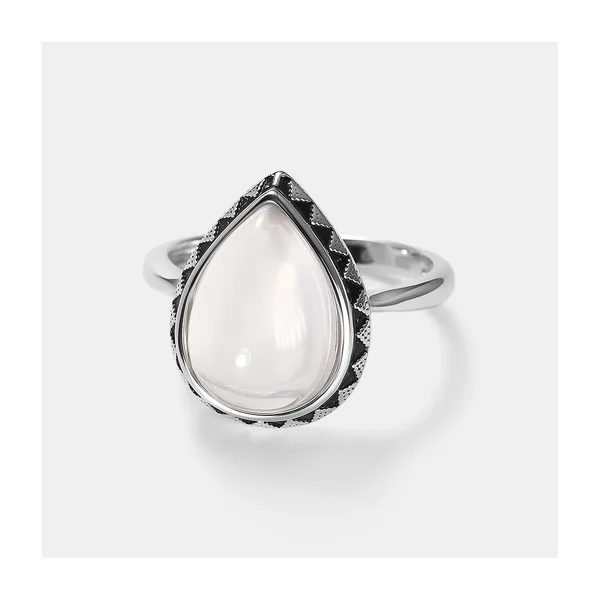 Серебряное кольцо с розовым кварцем — арт. 10322-001297