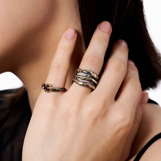 Кольцо из серебра Acceptance Kintsugi Jewelry Poison Drop — модель hgv1uj2 — фото 3