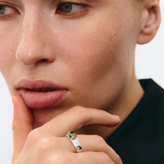 Кольцо из белого золота с бриллиантами Herald Percy Diamonds Poison Drop — модель 4kwbhpf — фото 2