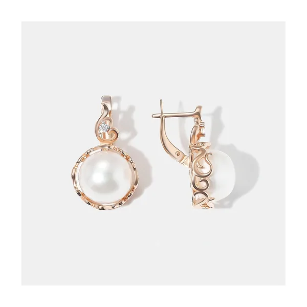 Серебряные серьги с жемчугом — арт. 10522-003334