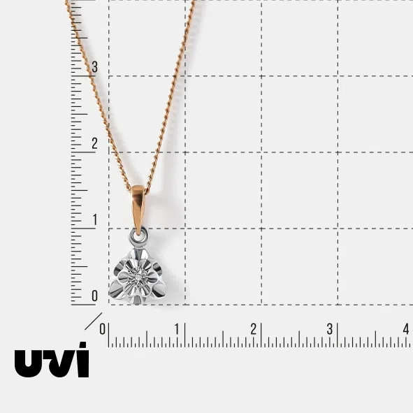 Серебряная подвеска с бриллиантом UVI, арт. 10421-000620 — фото 3