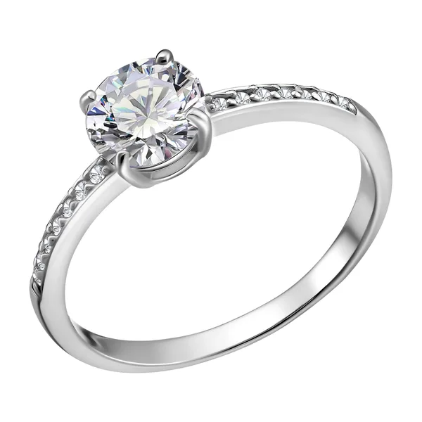 Серебряное кольцо с фианитами — арт. 1069968