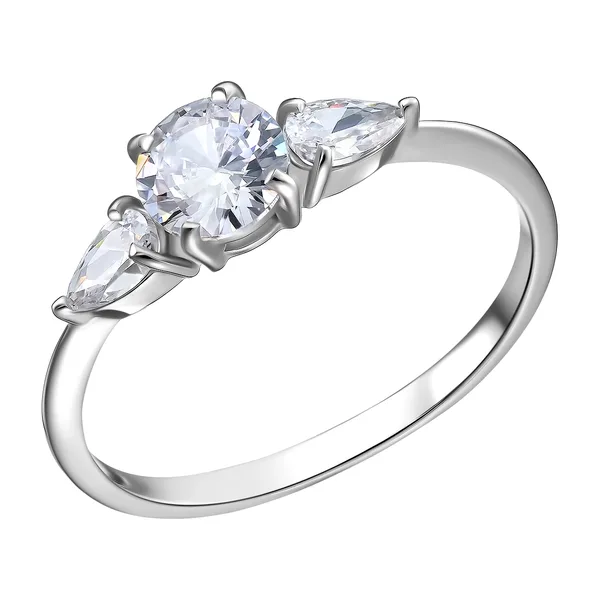 Серебряное кольцо с фианитами — арт. 1069971
