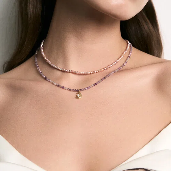 Чокер из мелкого розового культивированного жемчуга Wisteria Gems Poison Drop — модель ugxh5an — фото 3