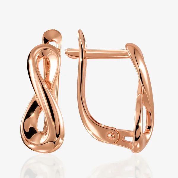 Серьги из красного золота — арт. 000-405821