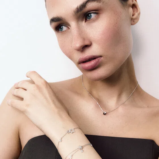 Браслет из белого золота со звездой и бриллиантами 35.02 Poison Drop — модель 1nx1ux2 — фото 2