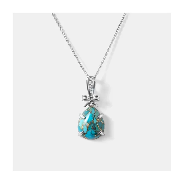 Серебряная подвеска с бирюзой — арт. 10422-001928