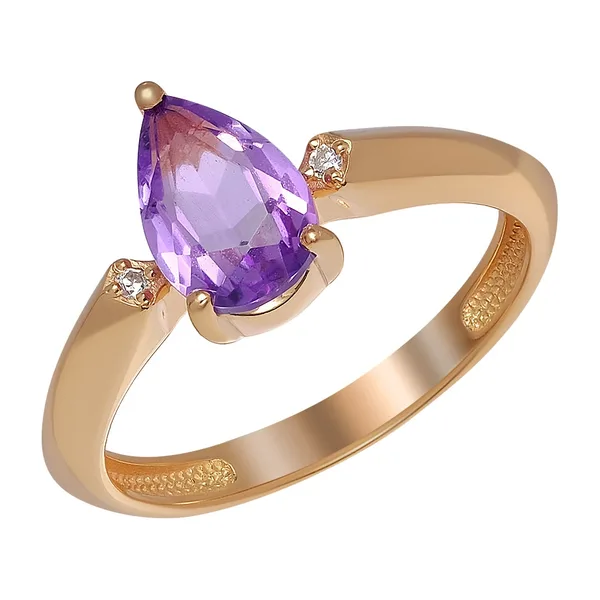 Серебряное кольцо с аметистом — арт. 1049754