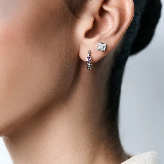 Серьги-кольца Herald Percy Diamonds Poison Drop — модель k8s69qs — фото 2