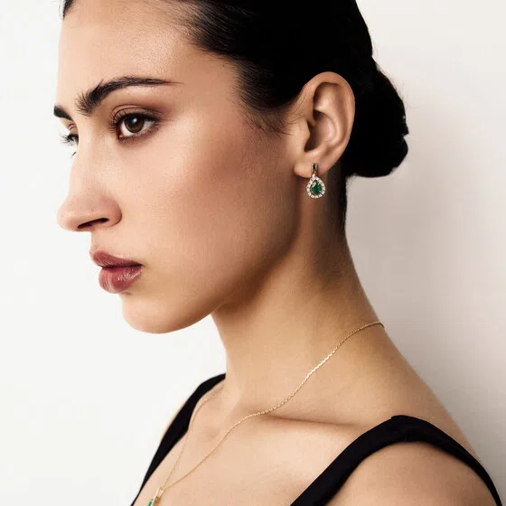 Серьги средней длины Herald Percy Diamonds Poison Drop — модель 61bvynq — фото 2