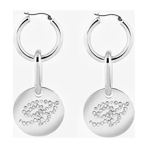 Серебристые серьги с кристаллами MEDAL BLUMARINE Poison Drop — модель j09hvt9 — фото 3