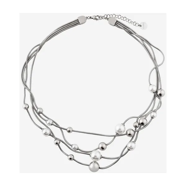 Колье из стали с жемчужными бусинами PERFECT — модель 1mi9v35