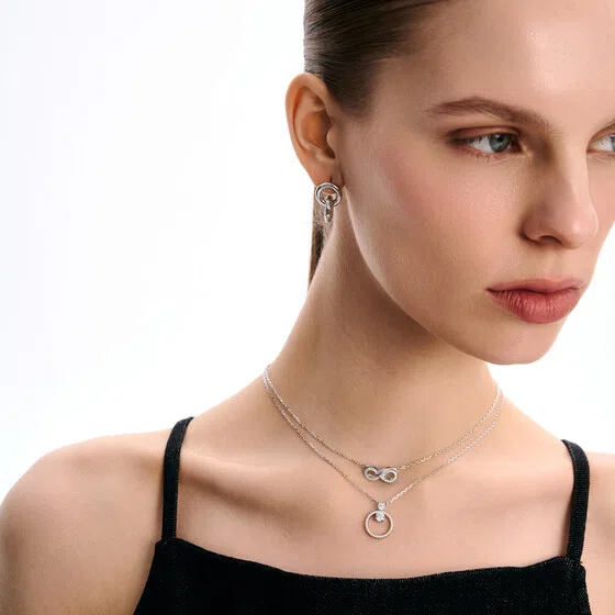 Серебристое колье с подвеской Constella с кубическим цирконием Swarovski Poison Drop — модель nck2jg1 — фото 2