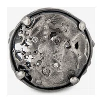 Кольцо из черненого серебра с бриллиантами Surrender Kintsugi Jewelry Poison Drop — модель 62b8mx6