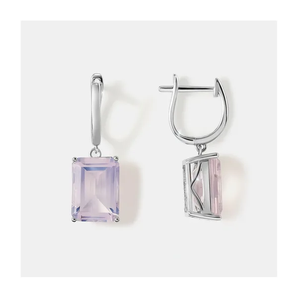 Серебряные серьги с кварцем — арт. 10522-006608