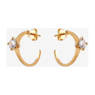 Позолоченные серьги-кольца с кристаллами Rings Anton Heunis Poison Drop — модель sh64jm8