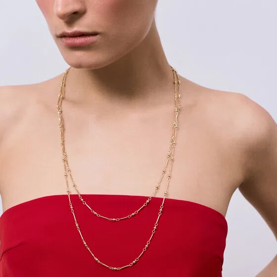 Позолоченное многослойное колье Garnet Philippe Audibert Poison Drop — модель w5jkjg8 — фото 2
