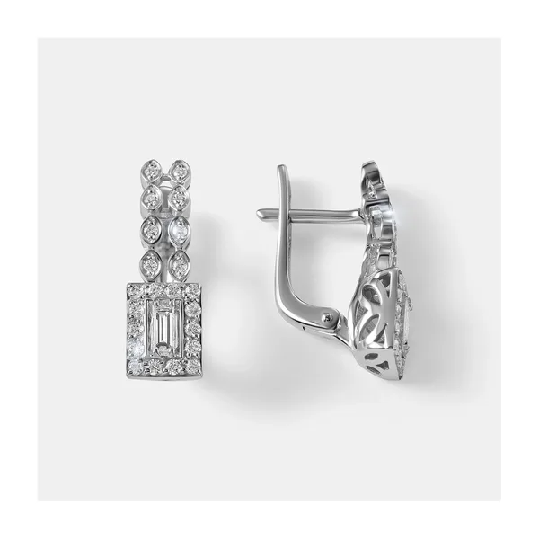 Серьги из белого золота с бриллиантами — арт. 10511-001648