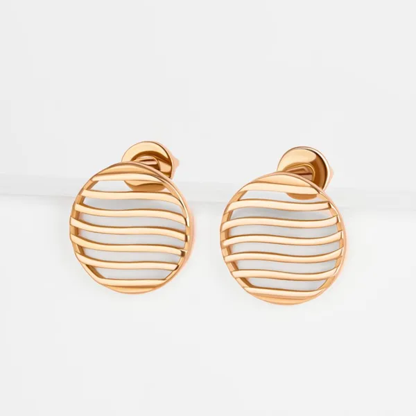 Серьги гвоздики из красного золота — арт. 000-359633