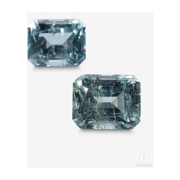 Аквамарин, комплект огранки (2 шт.) 13,45 ct