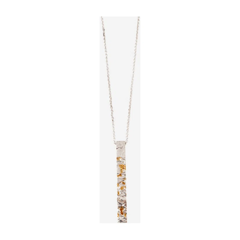 Биколорное колье с подвеской из серебра Surrender Kintsugi Jewelry Poison Drop — модель ukgt592