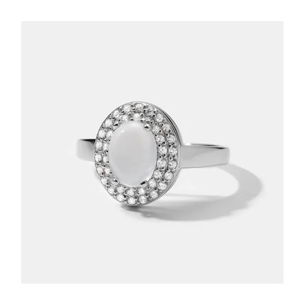 Серебряное кольцо с лунным камнем — арт. 10322-002073