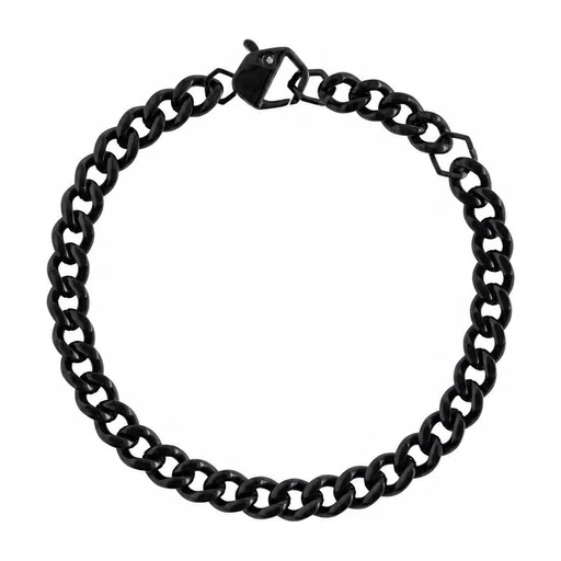 Черный браслет-цепь с кристаллом BIKKEMBERGS JEWELLERY Poison Drop — модель 28mc7ga