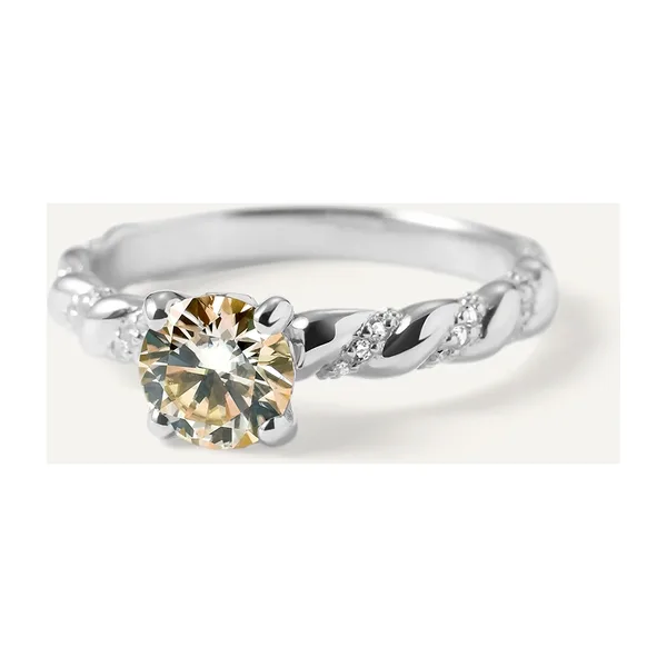 Серебряное кольцо с желтым муассанитом — арт. 10323-000335