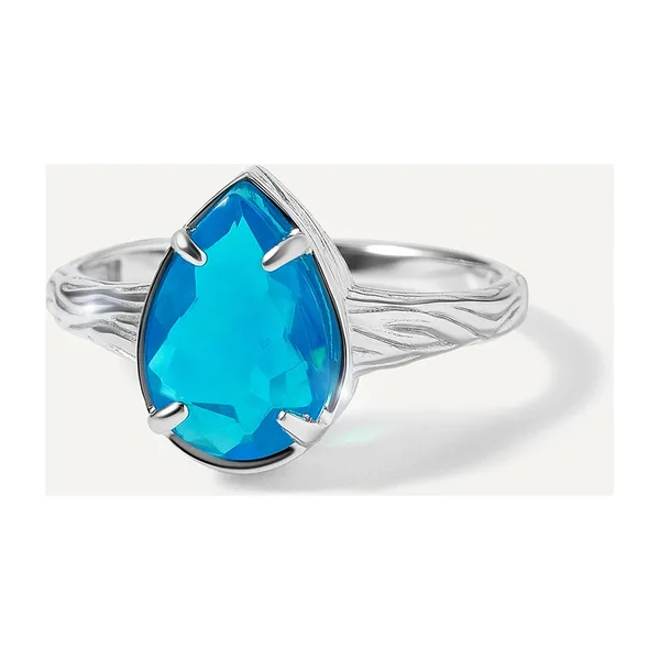 Серебряное кольцо с голубым опалом — арт. 10322-004688