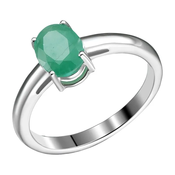Серебряное кольцо с изумрудом