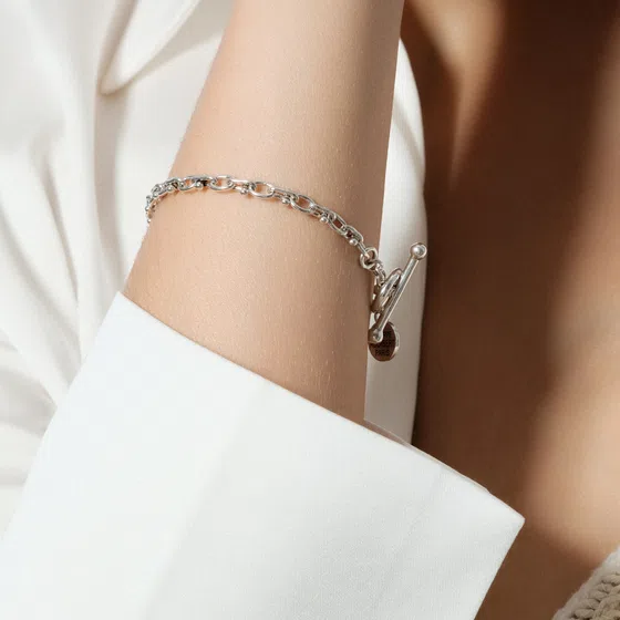 Серебристый браслет из латуни Alba Philippe Audibert Poison Drop — модель 8wfk883 — фото 6