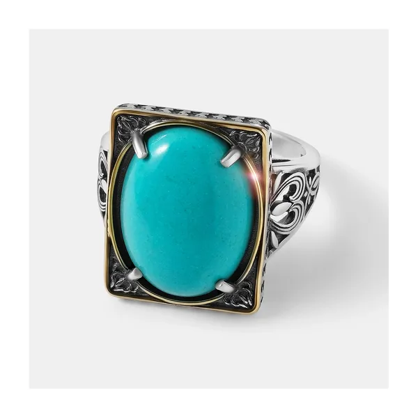 Серебряное кольцо с бирюзой — арт. 10322-005894