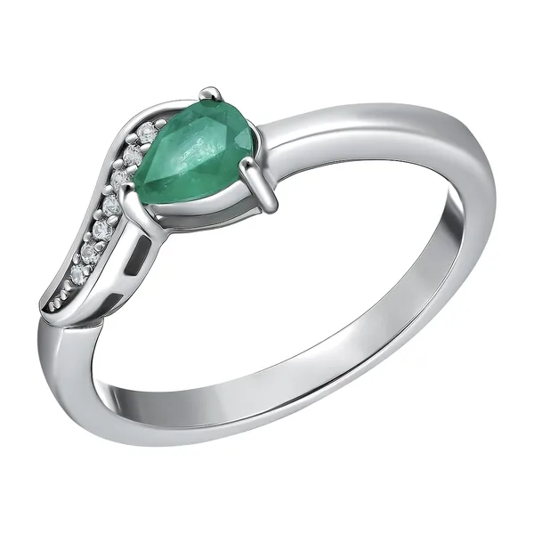 Серебряное кольцо с изумрудом — арт. 1068697