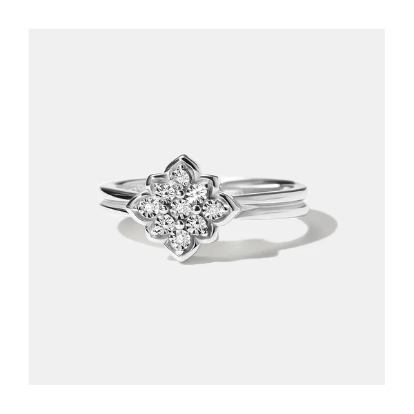 Серебряное кольцо с бриллиантами — арт. 10321-000542