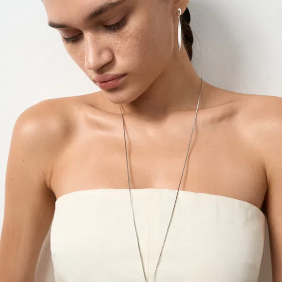 Серебристое колье с голубой подвеской Tannum Poison Drop — модель 5gmvsej — фото 2