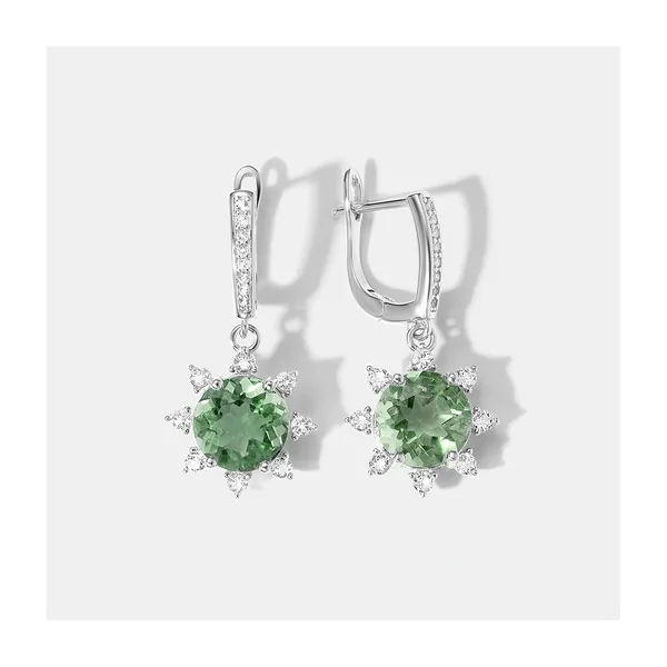 Серебряные серьги с флюоритами — арт. 10522-002285