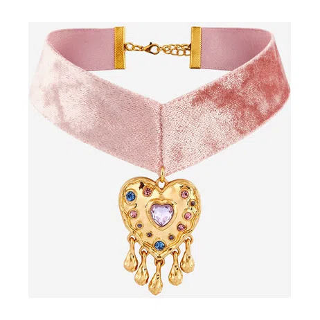Розовый чокер Cleopatra с сердцем Barhotka Poison Drop — модель cg6paaa