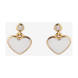 Пусеты из золота с бриллиантами и эмалью heart Lumiere D'OR Poison Drop — модель mix5hii — фото 2