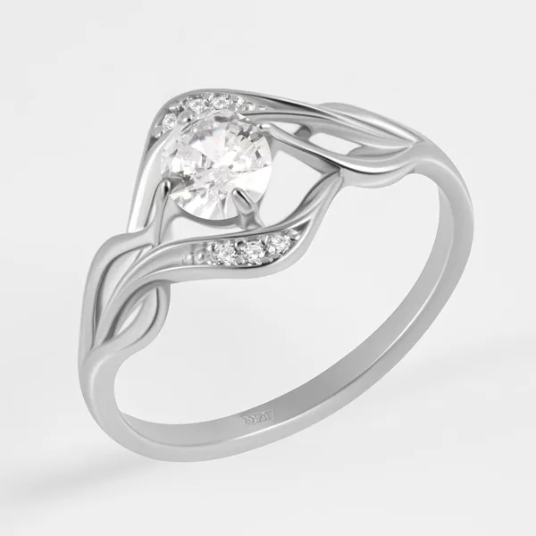 Кольцо из серебра с фианитами — арт. 000-388214
