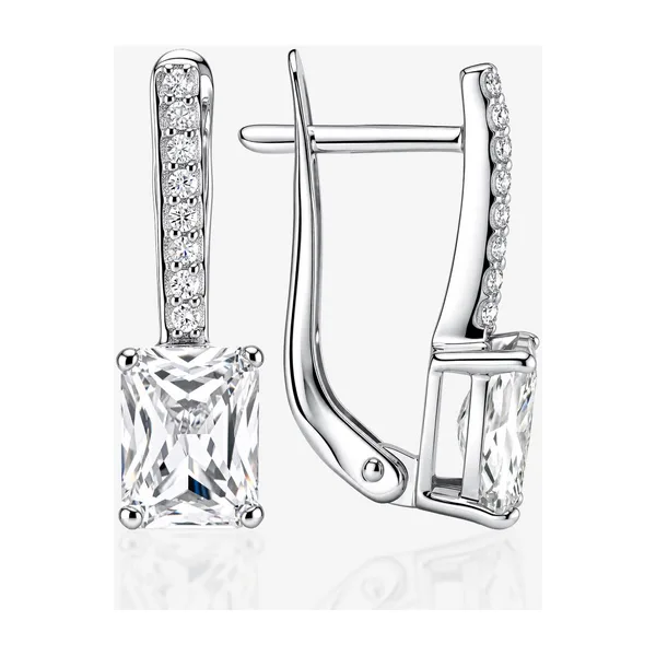 Серебряные серьги с фианитами — арт. 000-409099