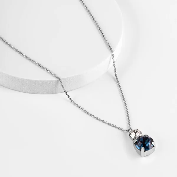 Колье из серебра с кристаллами Swarovski — арт. 000-390451