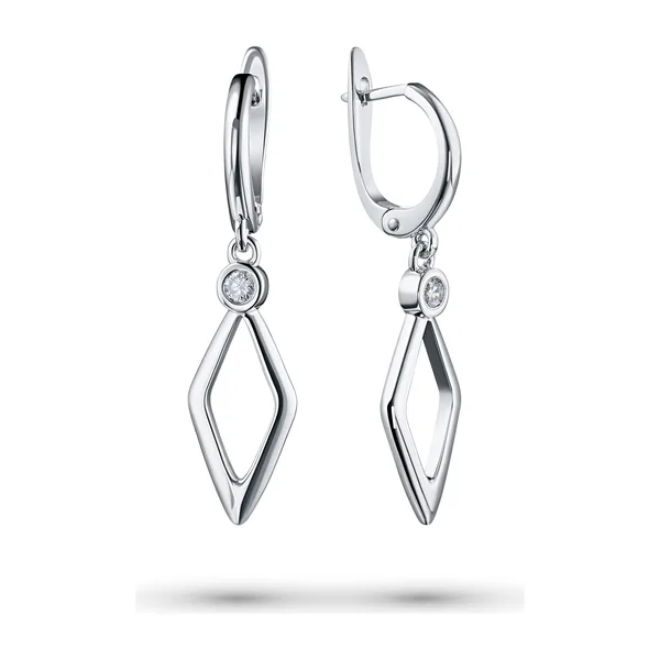 Серьги из серебра с бриллиантами