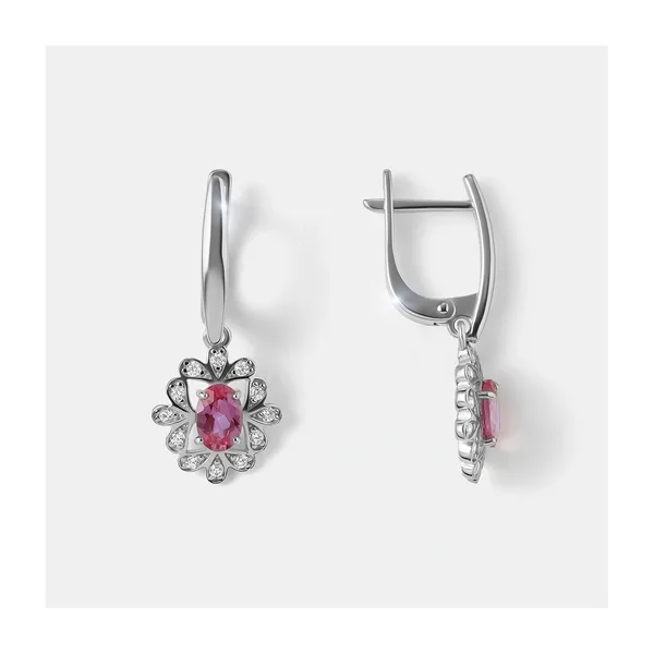 Серебряные серьги с александритами Чохральского — арт. 10523-000462
