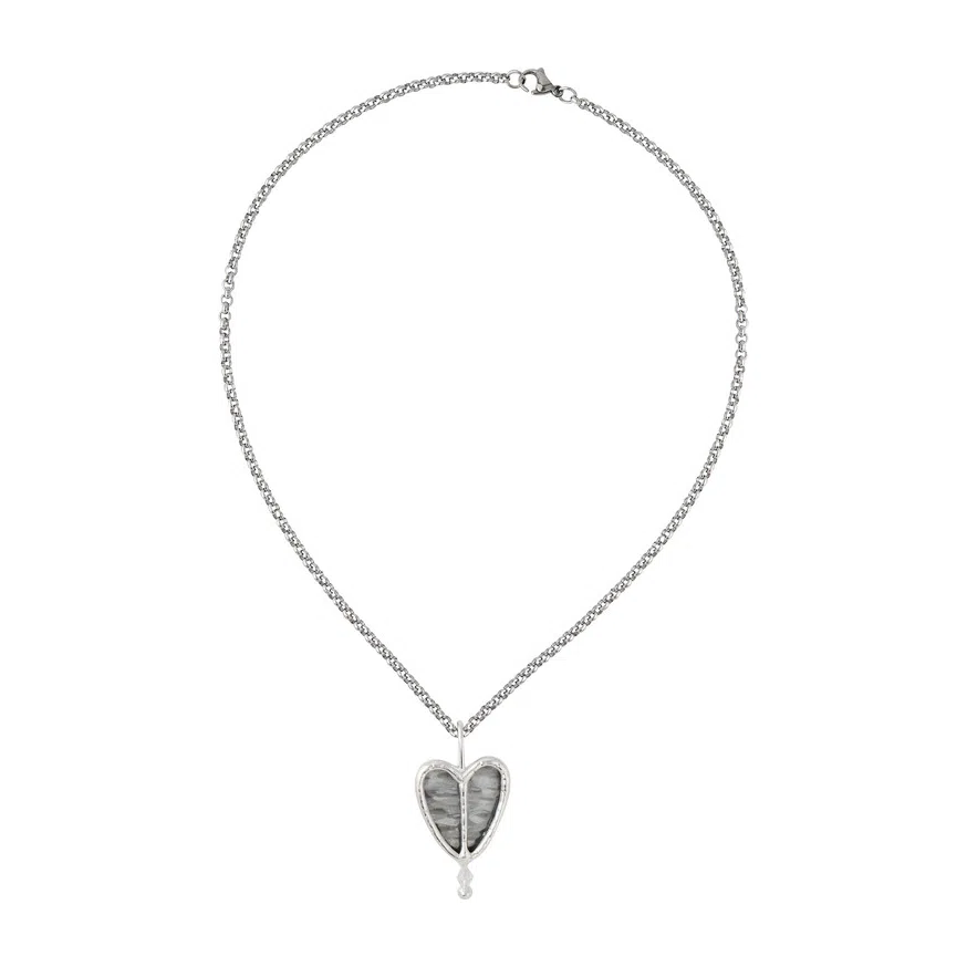 Подвеска «Колье серебряное витражное сердце» POISONED HEARTS Poison Drop — модель 01mit63