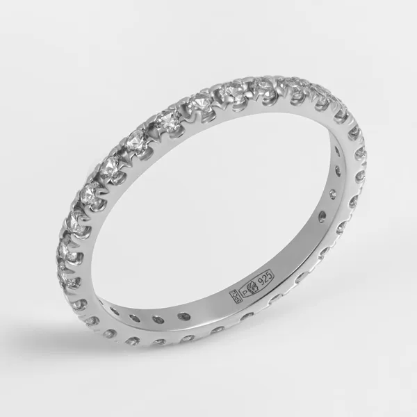 Кольцо из серебра с фианитами — арт. 000-385928