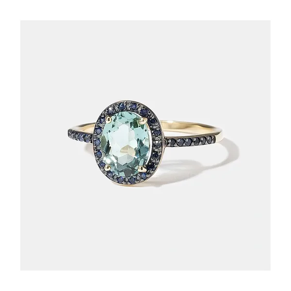 Кольцо из желтого золота с празиолитом