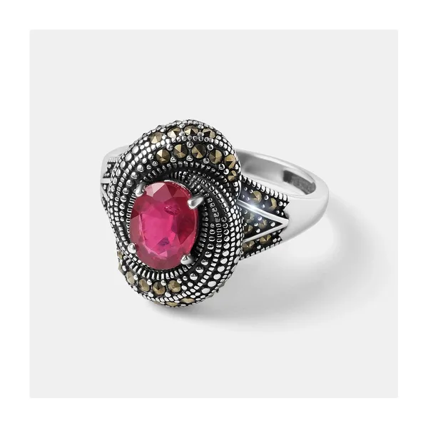 Серебряное кольцо с рубином — арт. 10321-001331