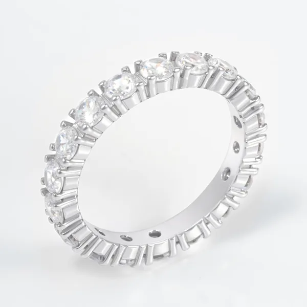 Кольцо из серебра с дорожкой фианитов — арт. 000-399887