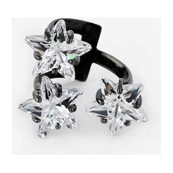 Кольцо из серебра с фианитами «Три кремлевские звезды» SOVIET MEMORIES II Dzhanelli Jewellery Poison Drop — модель ycnfqds — фото 2
