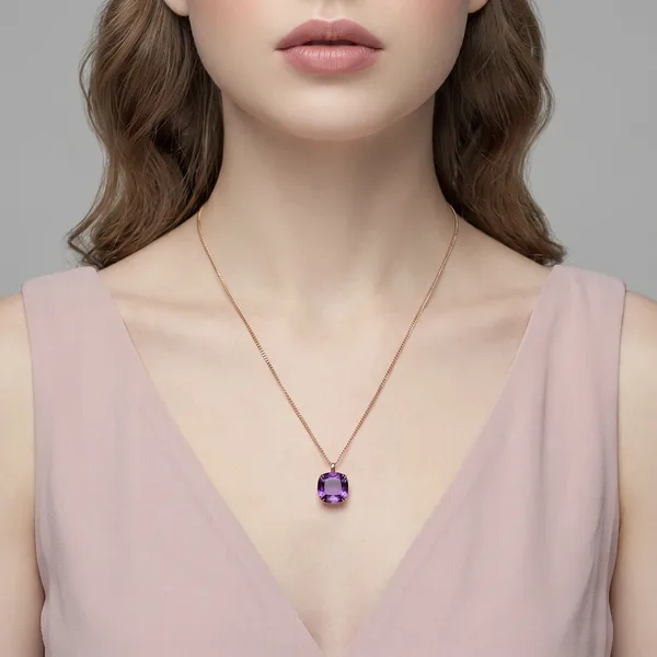 Серебряная подвеска с аметистом — арт. 10422-001330
